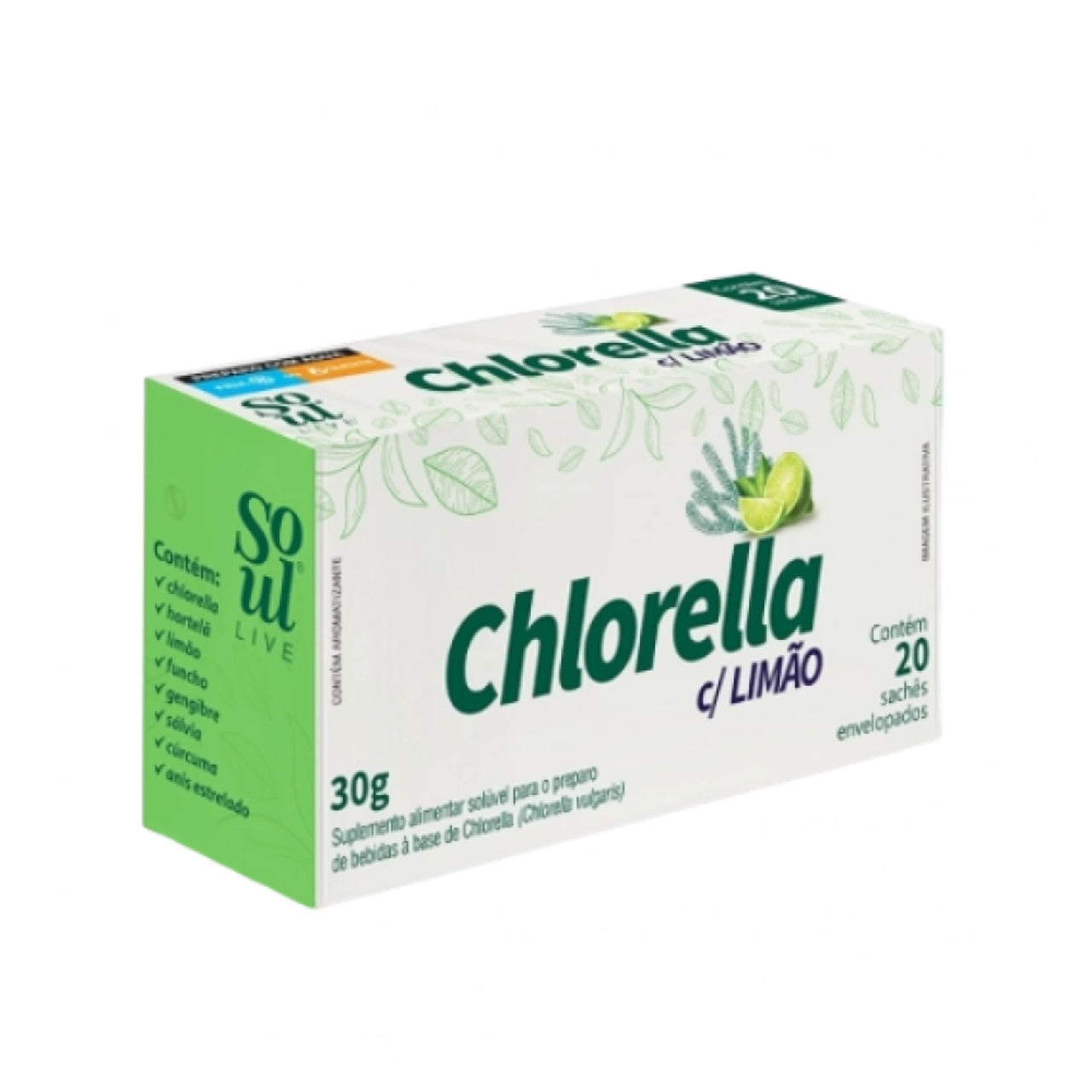 Chá Detox c/ Chlorella Sabor Limão 20 sachês