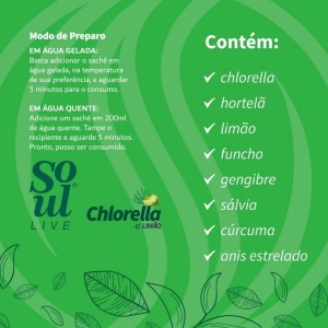 Chá Detox c/ Chlorella Sabor Limão 20 sachês