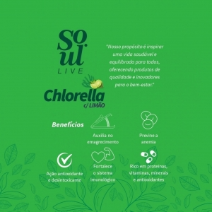 Chá Detox c/ Chlorella Sabor Limão 20 sachês