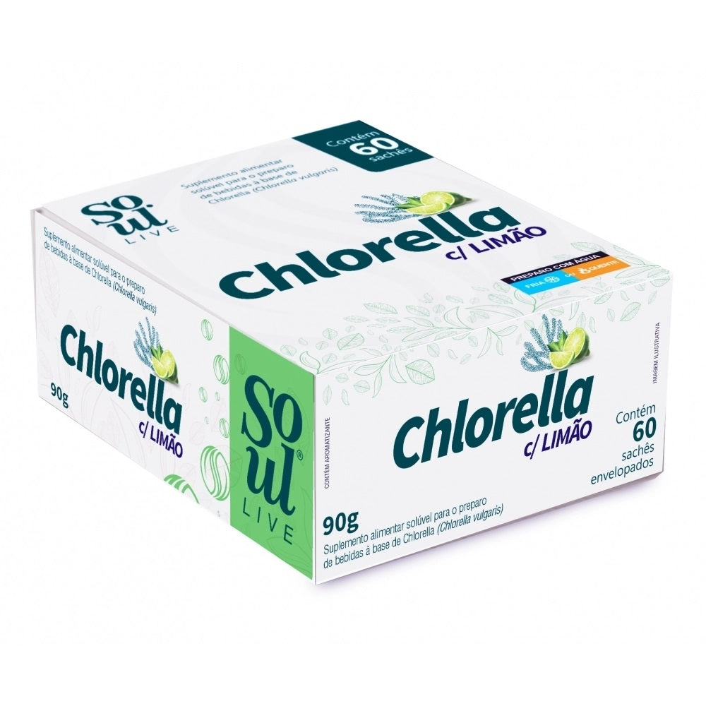 Chá Detox c/ Chlorella Sabor Limão 60 sachês