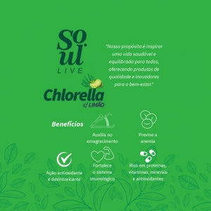 Chá Detox c/ Chlorella Sabor Limão 60 sachês