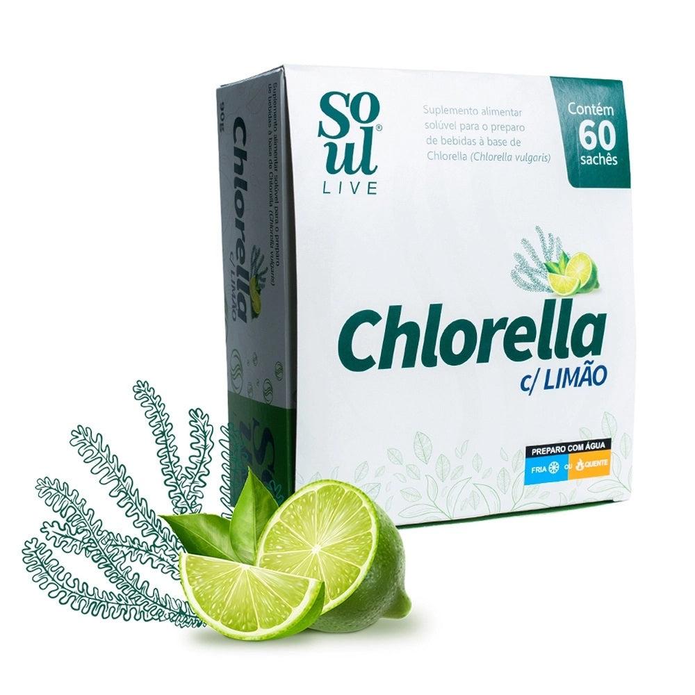 Chá Detox c/ Chlorella Sabor Limão 60 sachês