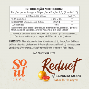 Chá Reduct c/ Laranja Moro e Frutas Negras  60 sachês